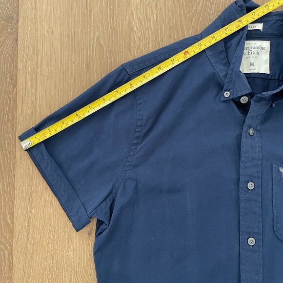 Men's Navy Blue Short Sleeve Shirt - Picture 9 of 14